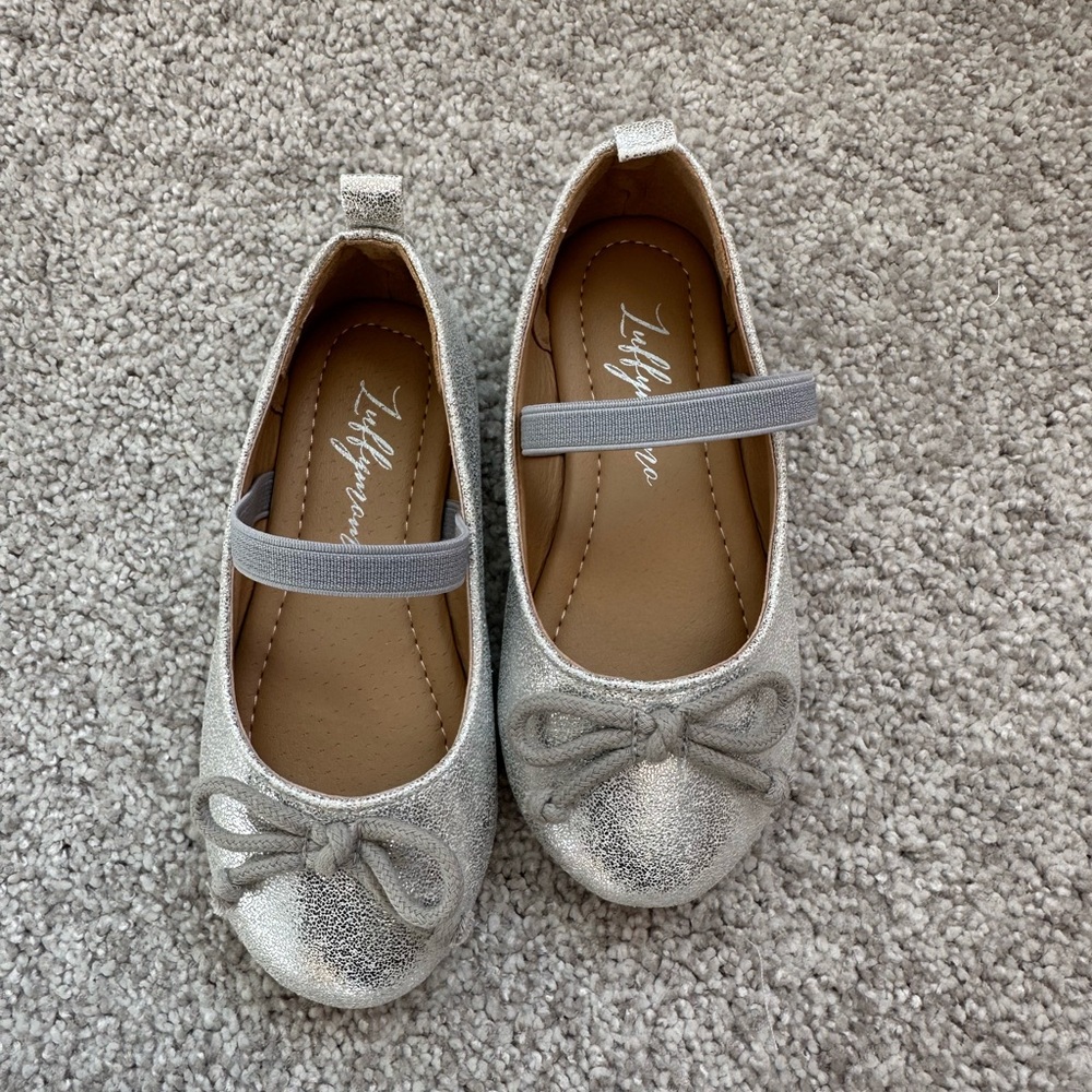 Little Girls Ballet Mary Jane Flat in Silver